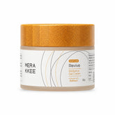 MERAKKEE Radiance Gel Cream 50g — glass jar pack shot on white — Saffron Licorice Curcumin Honey premium India