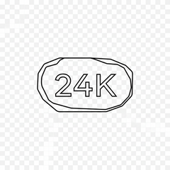 Outline of a 24K gold label