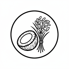 Black and white icon of a loaf of bread