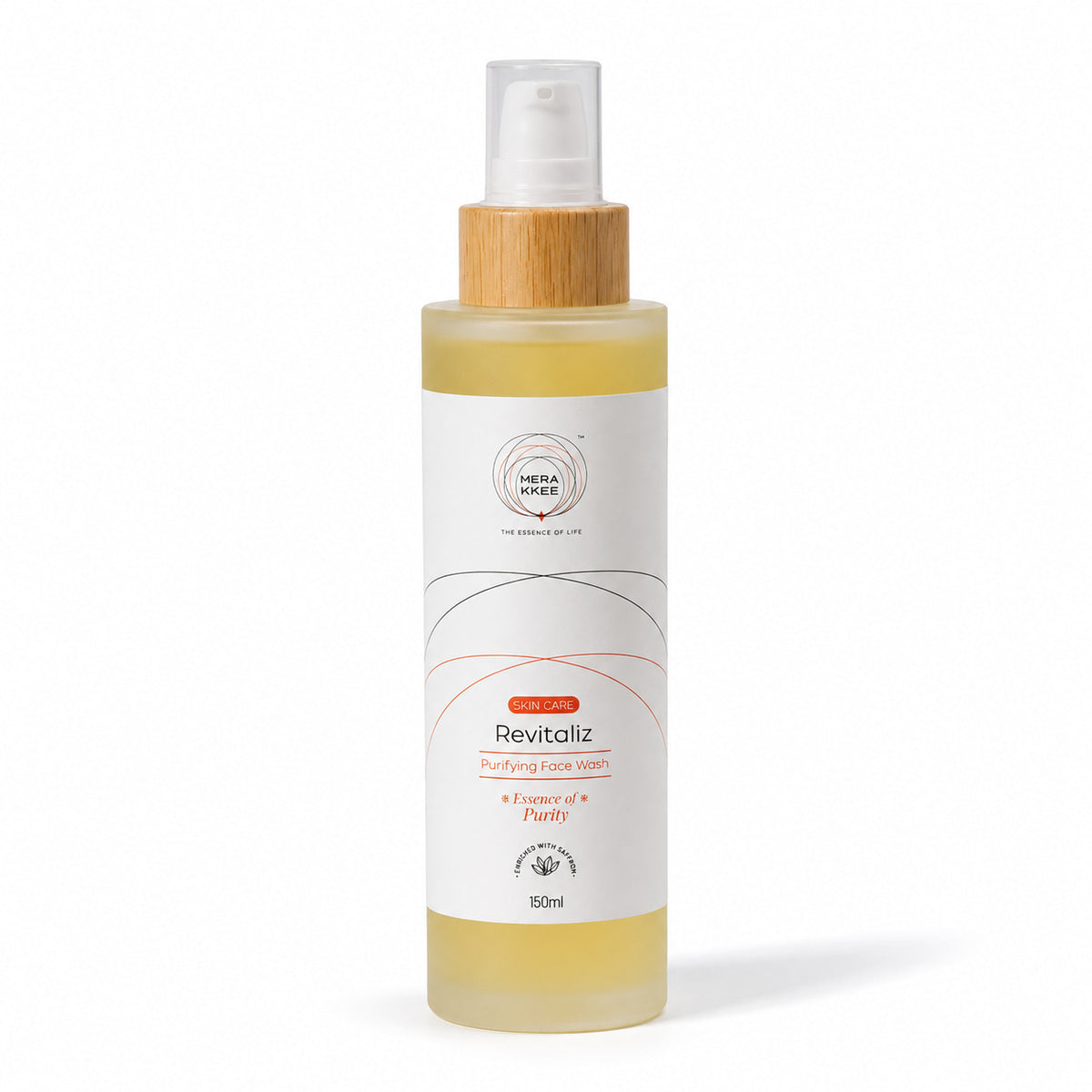 MERAKKEE Purifying Face Wash 150ml — pack shot on white — Neem Saffron Lemon clean face wash India