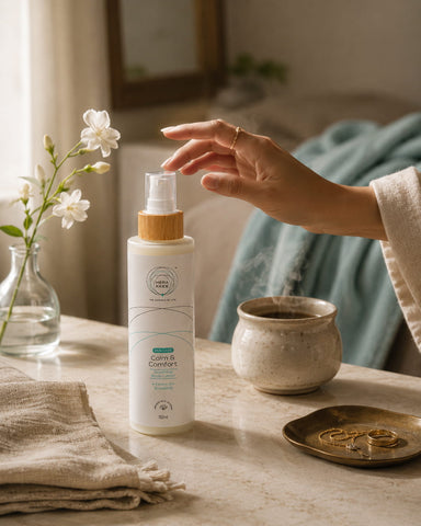 MERAKKEE Soothing Body Lotion — post-shower body care ritual lifestyle — Calm & Comfort premium India UAE