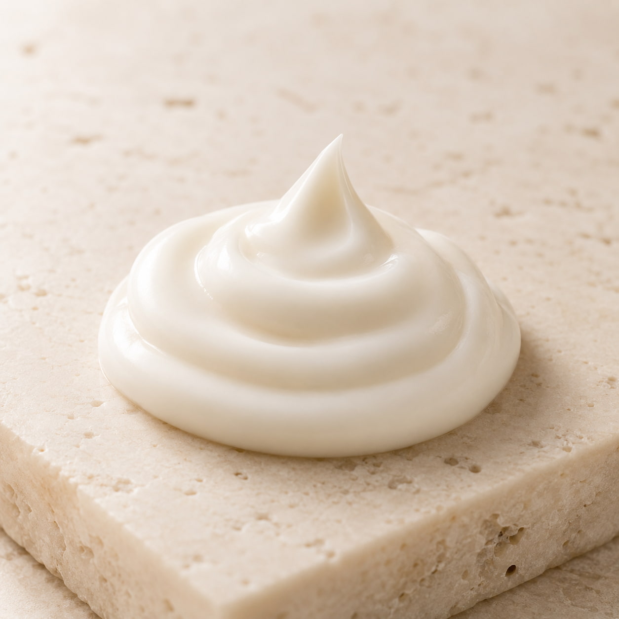 MERAKKEE Soothing Body Lotion — silky lotion texture swatch on white — Saffron Coconut Oil Geranium formula