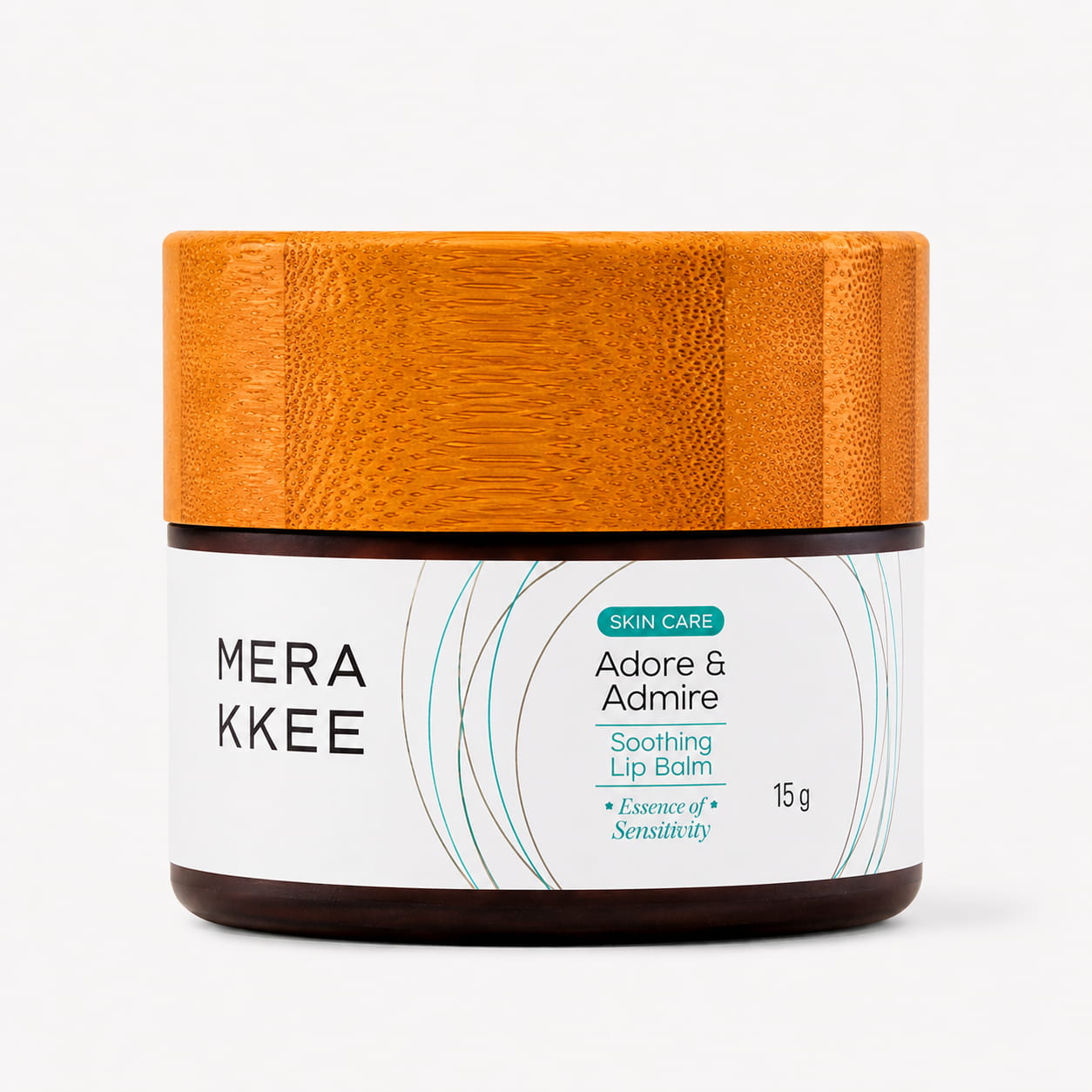MERAKKEE Soothing Lip Balm 15g — lip balm tube pack shot on white — Saffron Beeswax Beetroot Oil clean beauty India