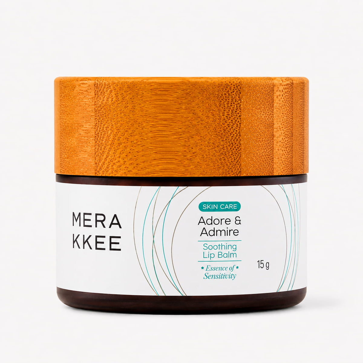 MERAKKEE Soothing Lip Balm 15g — lip balm tube pack shot on white — Saffron Beeswax Beetroot Oil clean beauty India